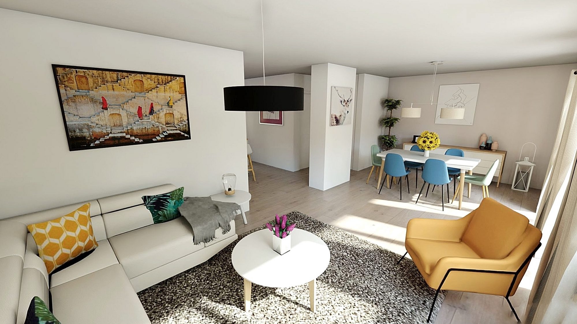 Salon Plan 3D Isabelle Astier Photo réaliste