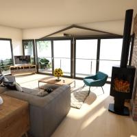 Salon chalet Plan 3D Isabelle Astier Photo réaliste